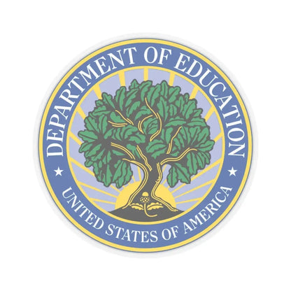 Seal of the United States Department of Education - STICKER Vinyl Kiss-Cut Decal 4 Inch Transparent - The Sticker Space