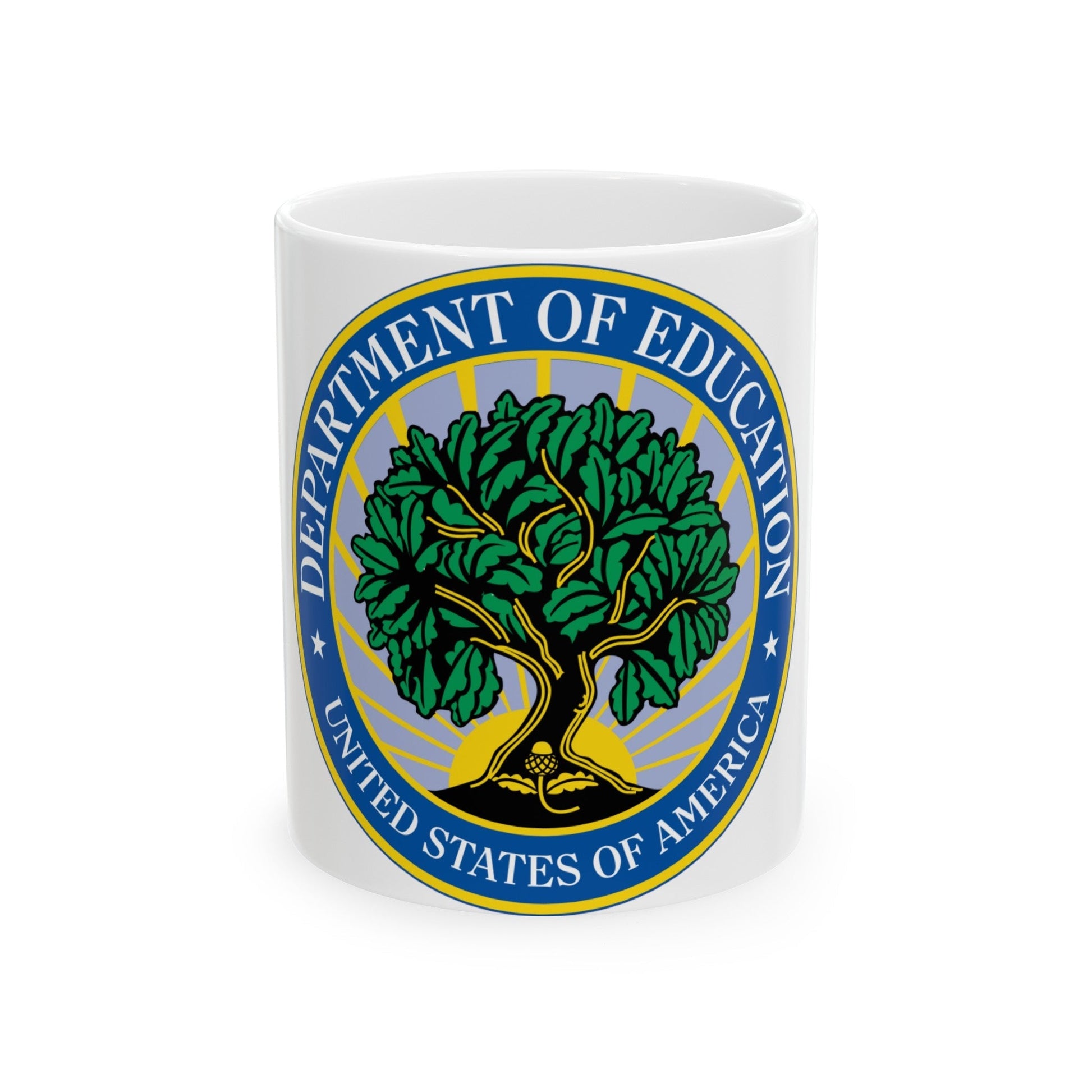 Seal of the United States Department of Education - White Coffee Mug-11oz-The Sticker Space