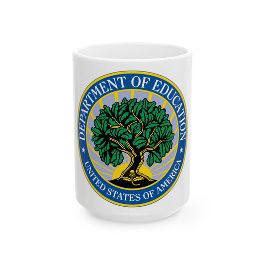 Seal of the United States Department of Education - White Coffee Mug-15oz-The Sticker Space