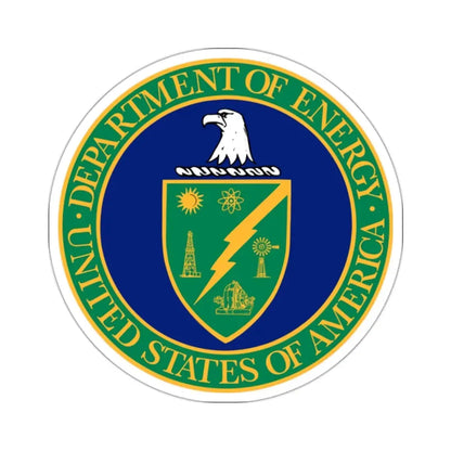 Seal of the United States Department of Energy - STICKER Vinyl Kiss-Cut Decal 2 Inch White - The Sticker Space