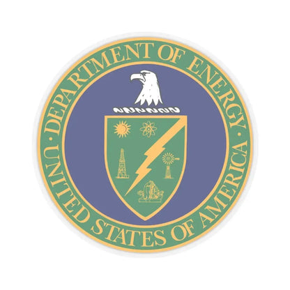 Seal of the United States Department of Energy - STICKER Vinyl Kiss-Cut Decal 4 Inch Transparent - The Sticker Space