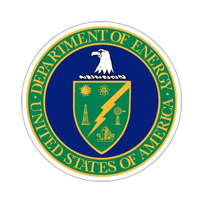Seal of the United States Department of Energy - STICKER Vinyl Kiss-Cut Decal 4 Inch White - The Sticker Space