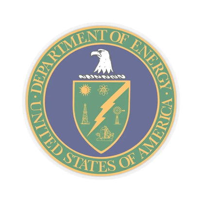 Seal of the United States Department of Energy - STICKER Vinyl Kiss-Cut Decal 6 Inch Transparent - The Sticker Space