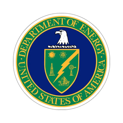 Seal of the United States Department of Energy - STICKER Vinyl Kiss-Cut Decal 6 Inch White - The Sticker Space