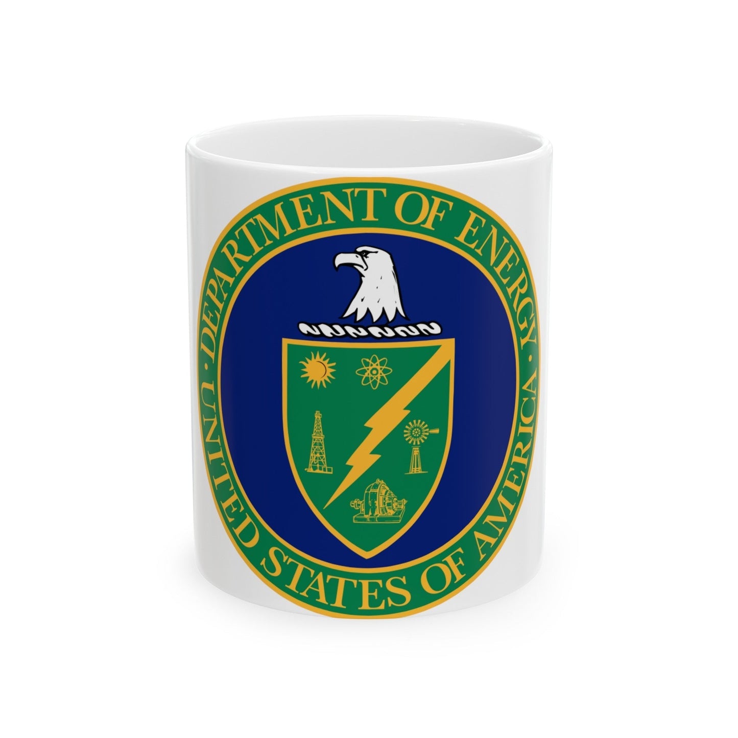 Seal of the United States Department of Energy - White Coffee Mug-11oz-The Sticker Space