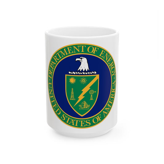 Seal of the United States Department of Energy - White Coffee Mug-15oz-The Sticker Space