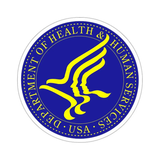 Seal of the United States Department of Health and Human Services - STICKER Vinyl Kiss-Cut Decal 2 Inch White - The Sticker Space