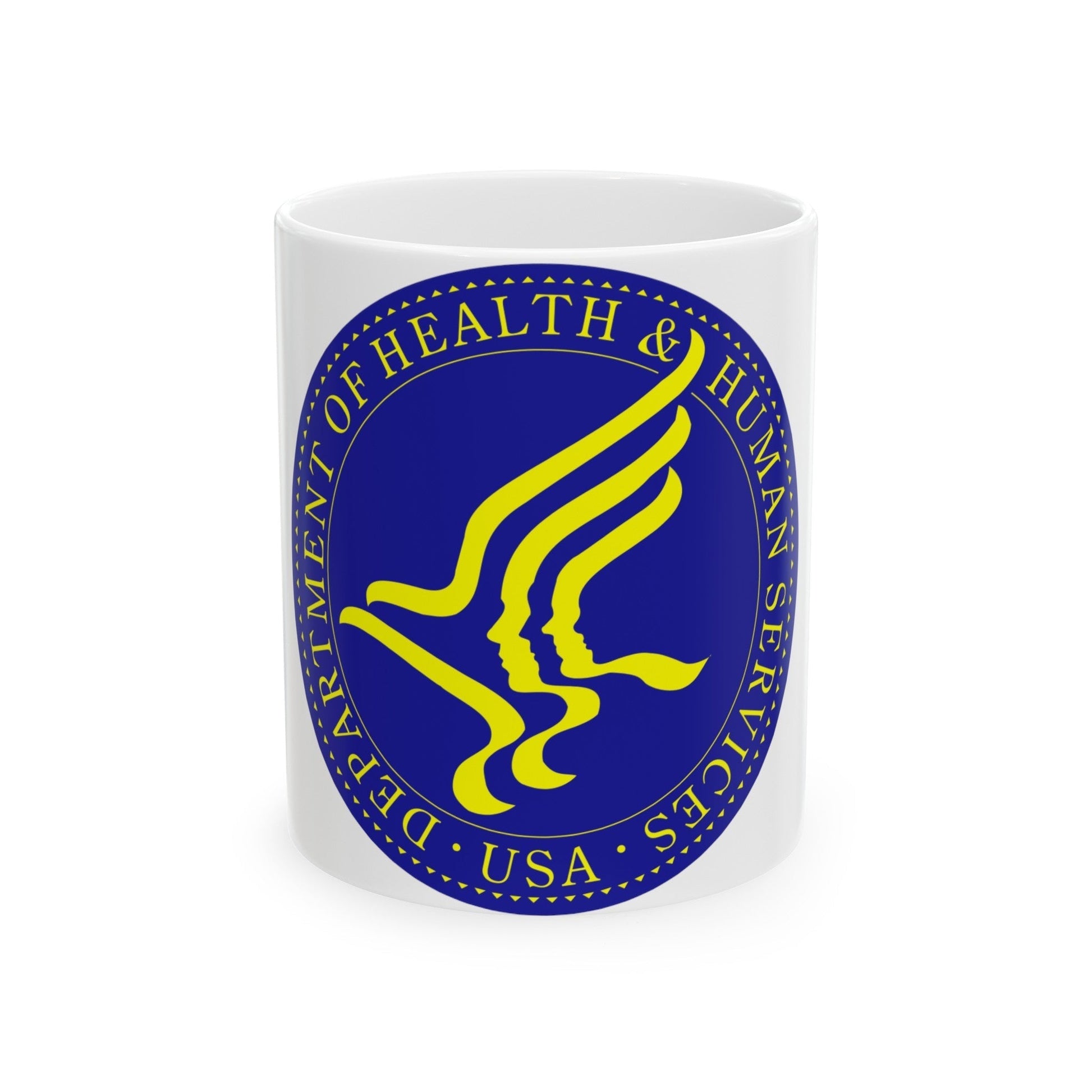 Seal of the United States Department of Health and Human Services - White Coffee Mug-11oz-The Sticker Space