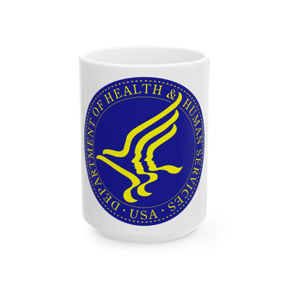 Seal of the United States Department of Health and Human Services - White Coffee Mug-15oz-The Sticker Space