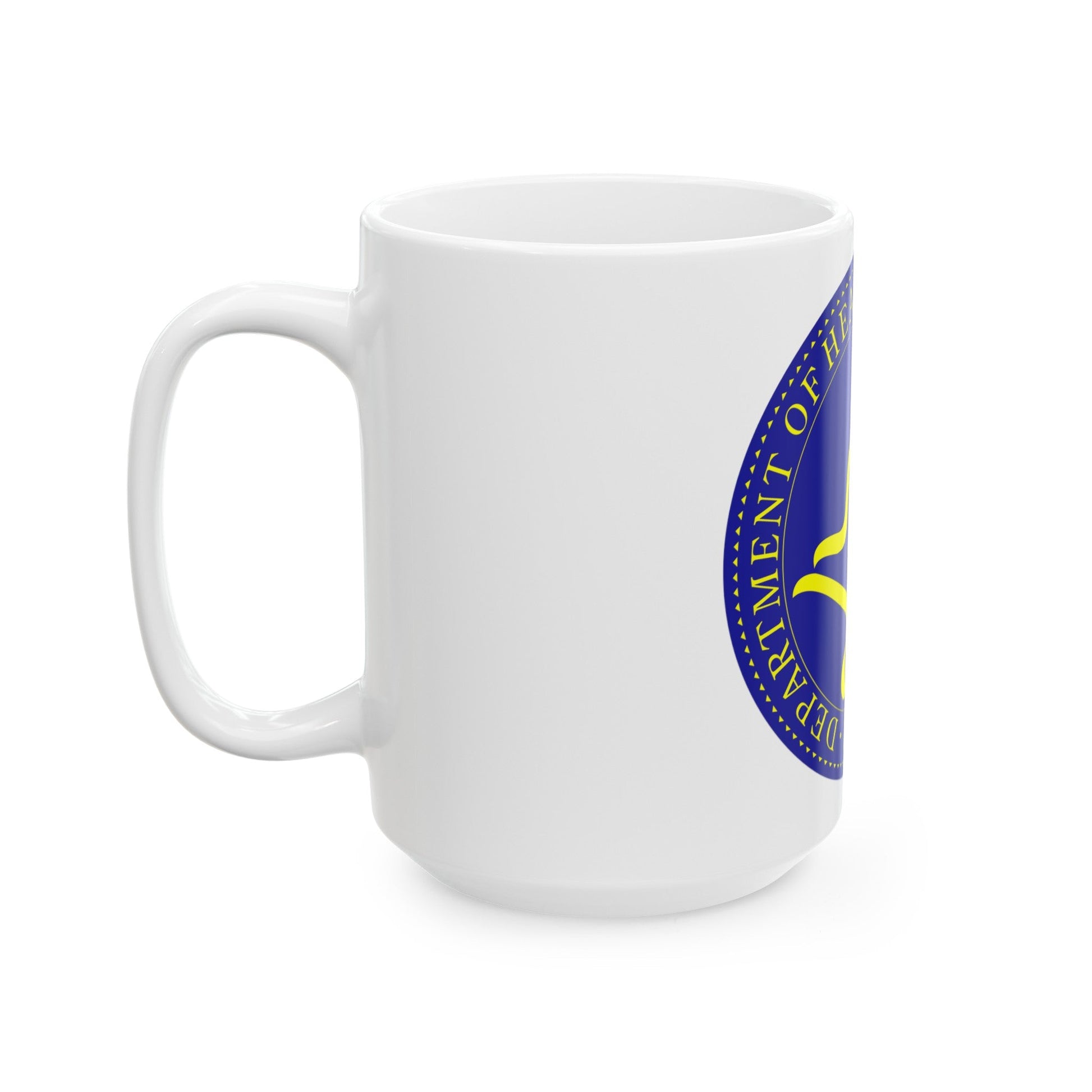 Seal of the United States Department of Health and Human Services - White Coffee Mug-The Sticker Space