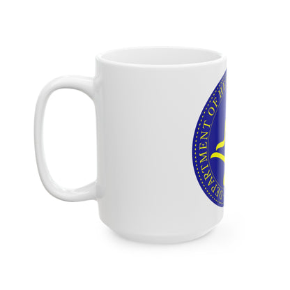 Seal of the United States Department of Health and Human Services - White Coffee Mug-The Sticker Space