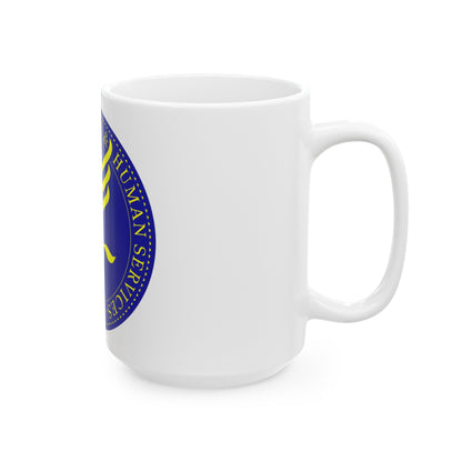 Seal of the United States Department of Health and Human Services - White Coffee Mug-The Sticker Space