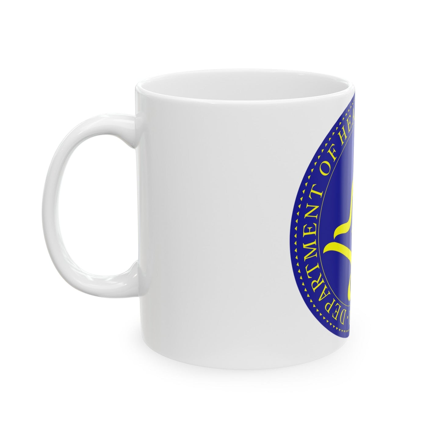 Seal of the United States Department of Health and Human Services - White Coffee Mug-The Sticker Space