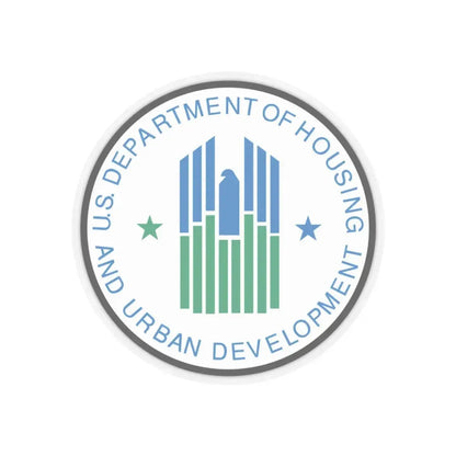 Seal of the United States Department of Housing and Urban Development - STICKER Vinyl Kiss-Cut Decal 3 Inch Transparent - The Sticker Space