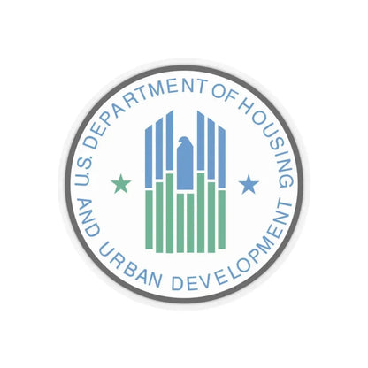 Seal of the United States Department of Housing and Urban Development - STICKER Vinyl Kiss-Cut Decal 4 Inch Transparent - The Sticker Space