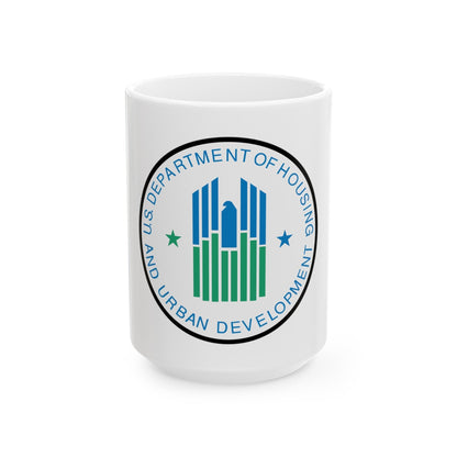 Seal of the United States Department of Housing and Urban Development - White Coffee Mug-15oz-The Sticker Space