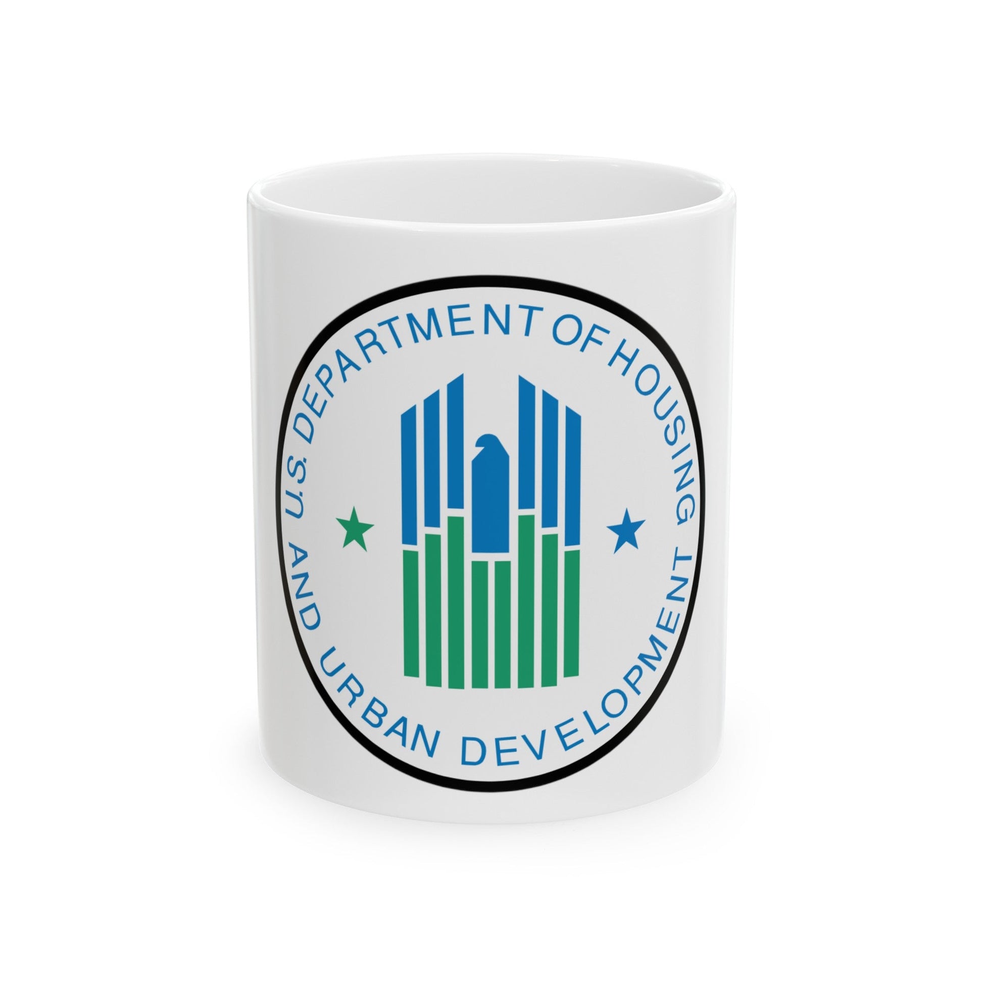 Seal of the United States Department of Housing and Urban Development - White Coffee Mug-The Sticker Space