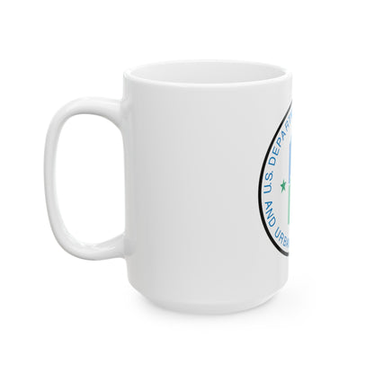 Seal of the United States Department of Housing and Urban Development - White Coffee Mug-The Sticker Space