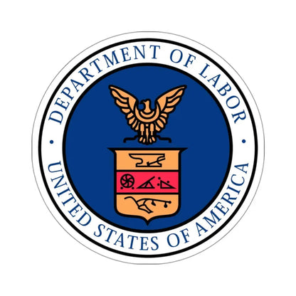 Seal of the United States Department of Labor - STICKER Vinyl Kiss-Cut Decal 3 Inch White - The Sticker Space