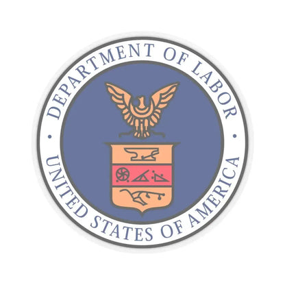 Seal of the United States Department of Labor - STICKER Vinyl Kiss-Cut Decal 4 Inch Transparent - The Sticker Space