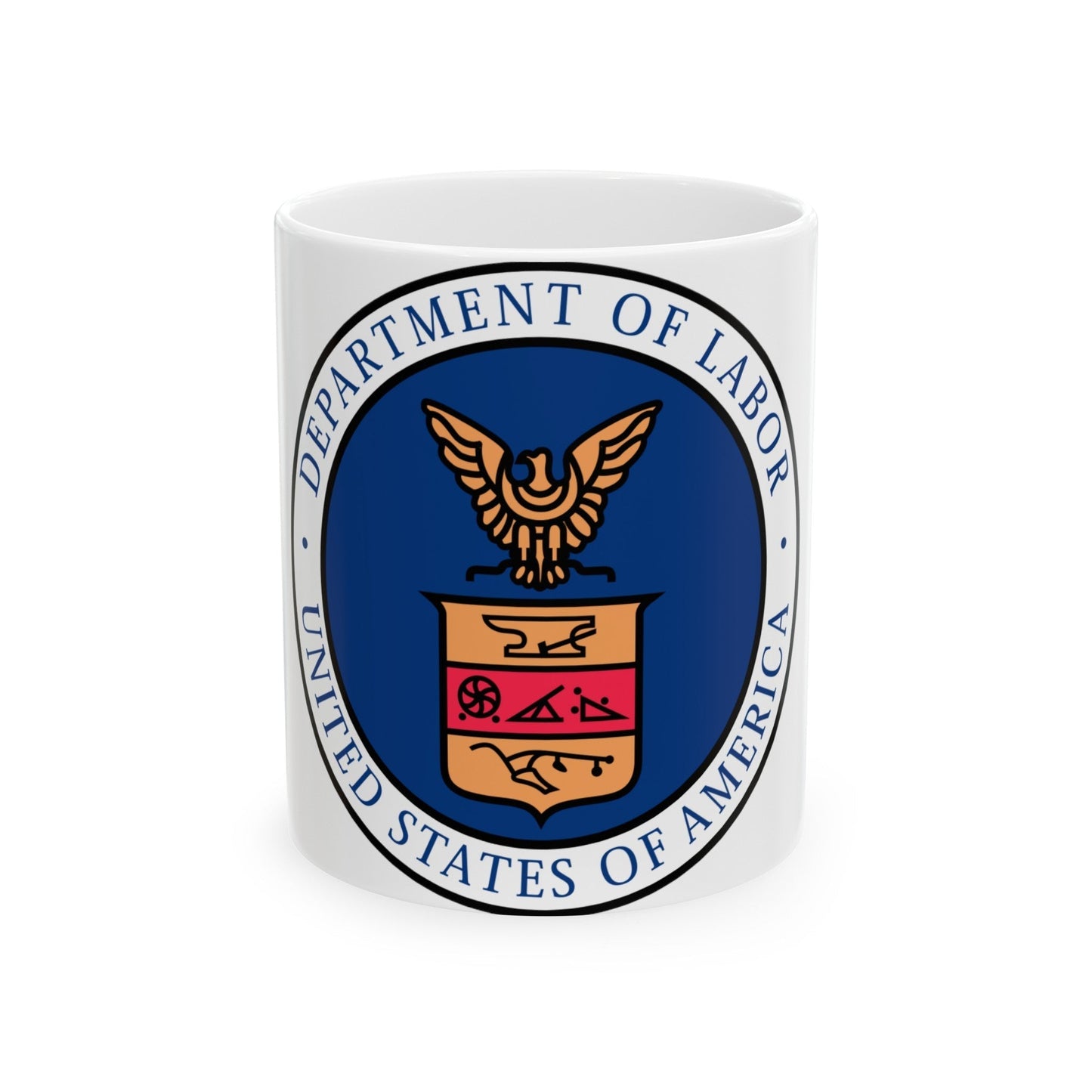 Seal of the United States Department of Labor - White Coffee Mug-11oz-The Sticker Space