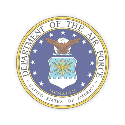 Seal of the United States Department of the Air Force - STICKER Vinyl Kiss-Cut Decal 3 Inch Transparent - The Sticker Space