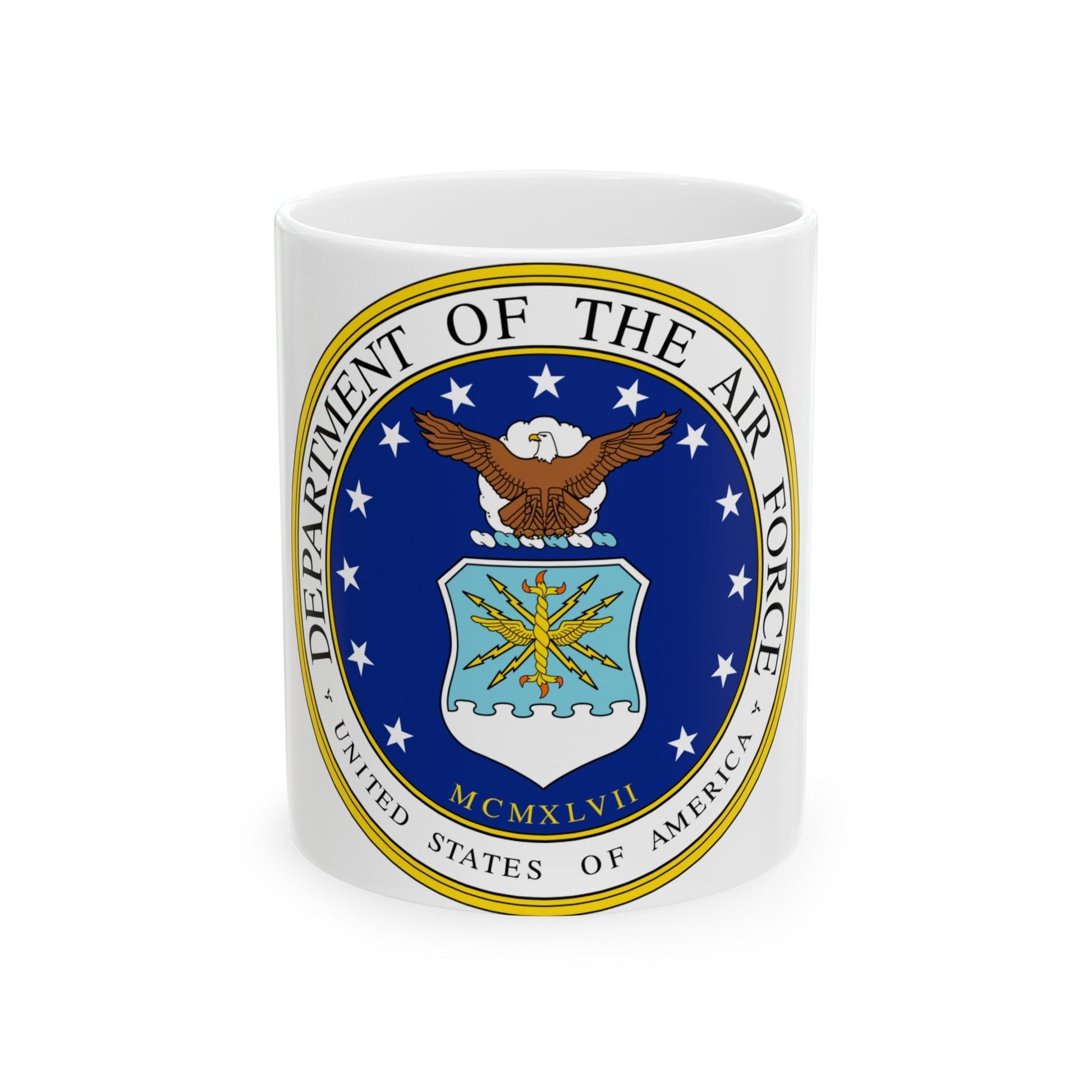 Seal of the United States Department of the Air Force - White Coffee Mug-11oz-The Sticker Space