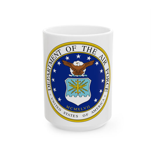 Seal of the United States Department of the Air Force - White Coffee Mug-15oz-The Sticker Space