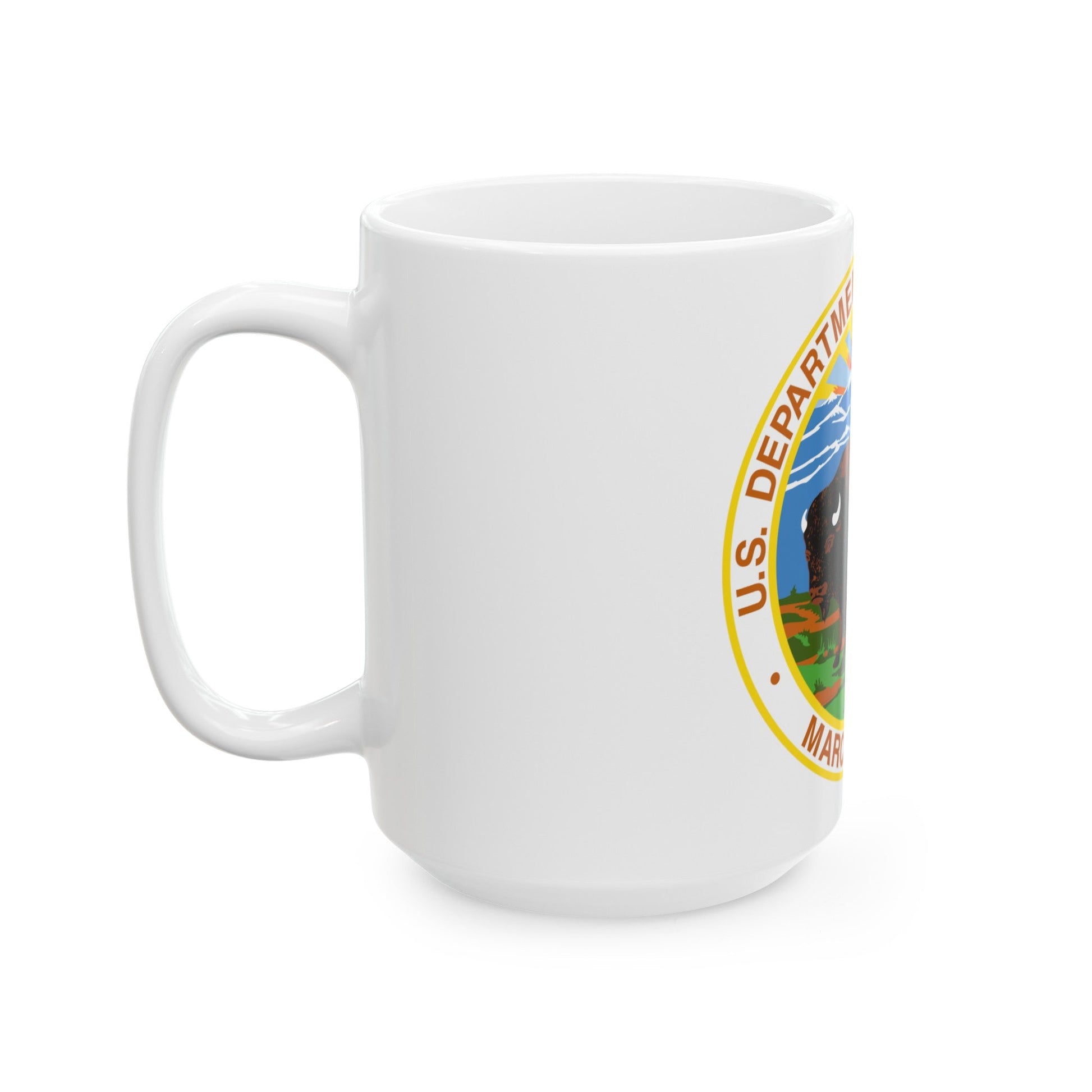 Seal of the United States Department of the Interior - White Coffee Mug-The Sticker Space