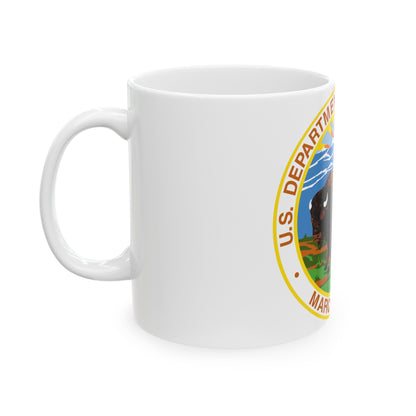 Seal of the United States Department of the Interior - White Coffee Mug-The Sticker Space