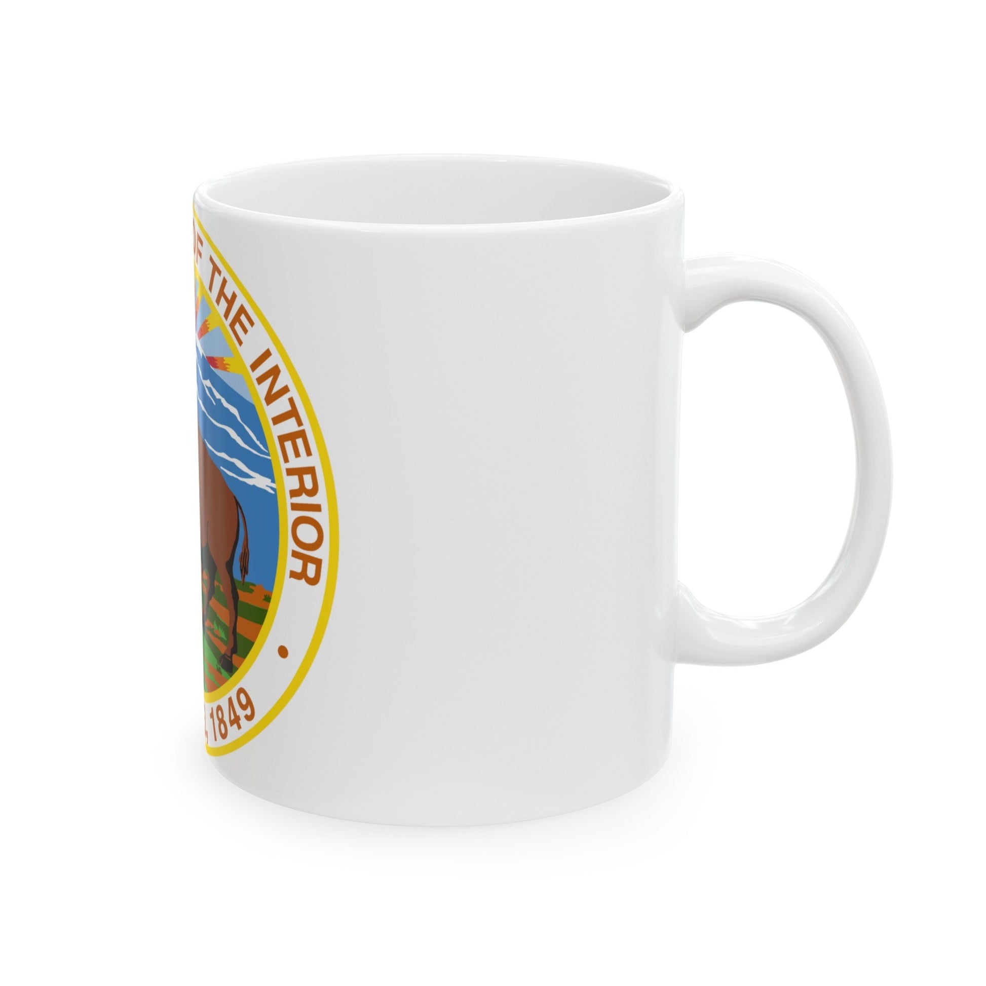 Seal of the United States Department of the Interior - White Coffee Mug-The Sticker Space