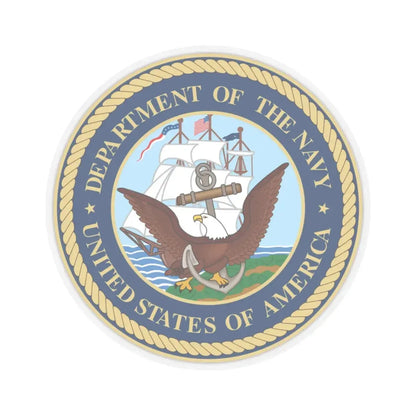 Seal of the United States Department of the Navy - STICKER Vinyl Kiss-Cut Decal 3 Inch Transparent - The Sticker Space