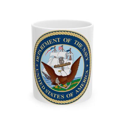 Seal of the United States Department of the Navy - White Coffee Mug-11oz-The Sticker Space