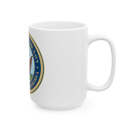 Seal of the United States Department of the Navy - White Coffee Mug-The Sticker Space