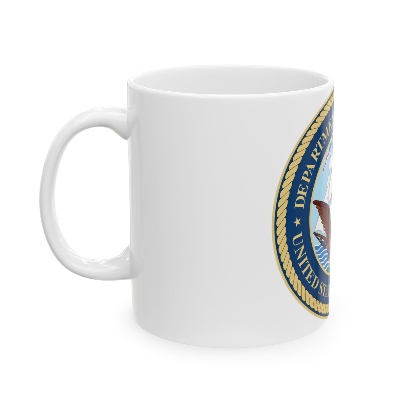 Seal of the United States Department of the Navy - White Coffee Mug-The Sticker Space