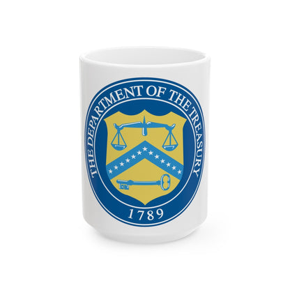 Seal of the United States Department of the Treasury - White Coffee Mug-15oz-The Sticker Space