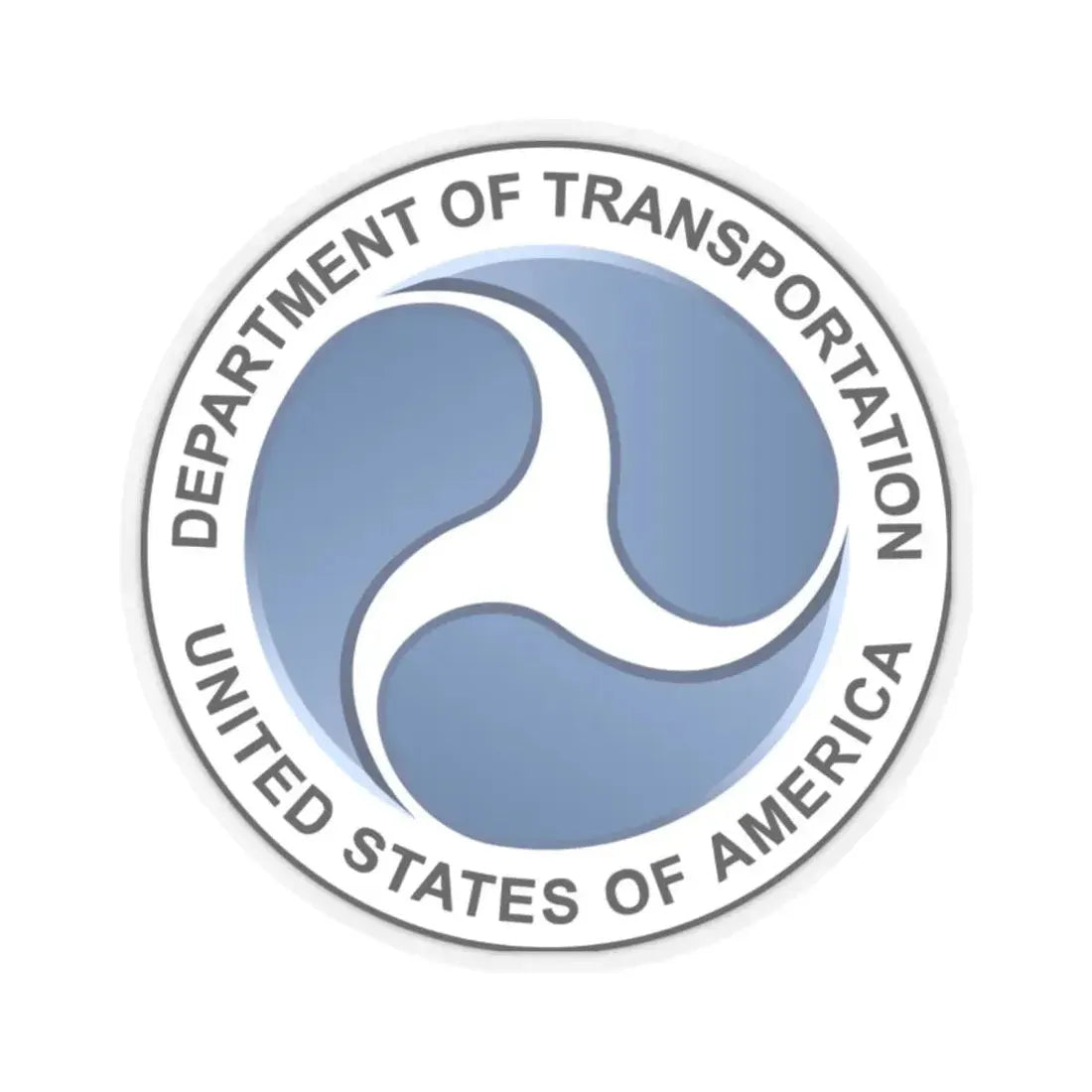 Seal of the United States Department of Transportation - STICKER Vinyl Kiss-Cut Decal 2 Inch Transparent - The Sticker Space