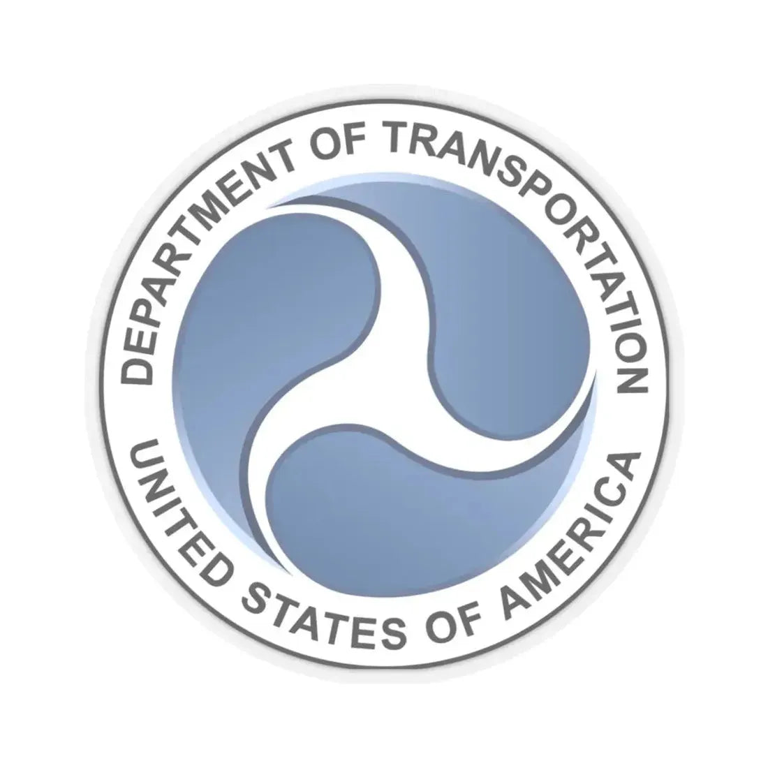 Seal of the United States Department of Transportation - STICKER Vinyl Kiss-Cut Decal 3 Inch Transparent - The Sticker Space