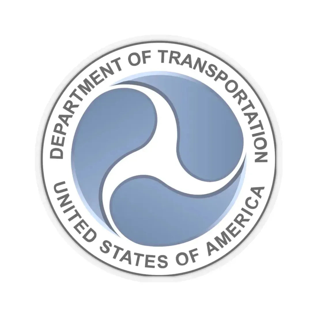 Seal of the United States Department of Transportation - STICKER Vinyl Kiss-Cut Decal 4 Inch Transparent - The Sticker Space