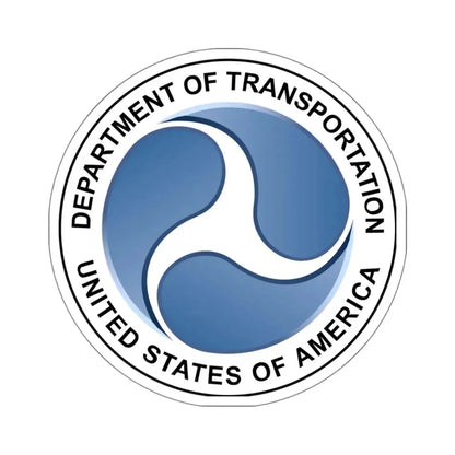 Seal of the United States Department of Transportation - STICKER Vinyl Kiss-Cut Decal 4 Inch White - The Sticker Space