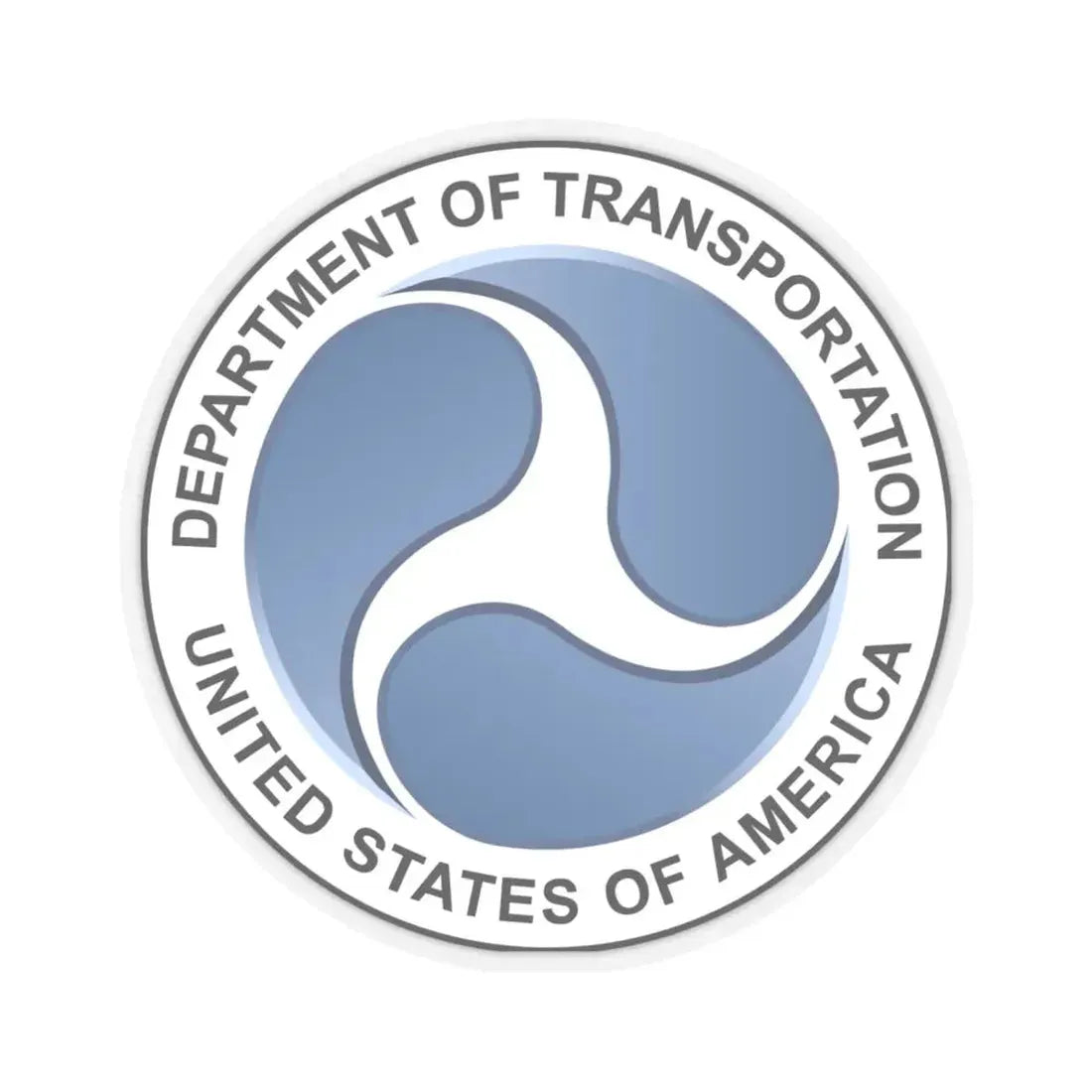 Seal of the United States Department of Transportation - STICKER Vinyl Kiss-Cut Decal 6 Inch Transparent - The Sticker Space