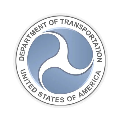 Seal of the United States Department of Transportation - STICKER Vinyl Kiss-Cut Decal 6 Inch Transparent - The Sticker Space