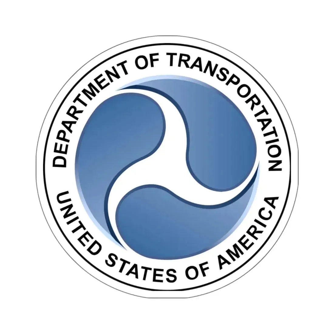 Seal of the United States Department of Transportation - STICKER Vinyl Kiss-Cut Decal 6 Inch White - The Sticker Space