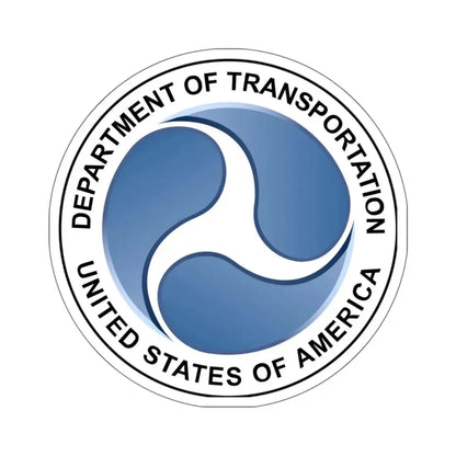 Seal of the United States Department of Transportation - STICKER Vinyl Kiss-Cut Decal 6 Inch White - The Sticker Space
