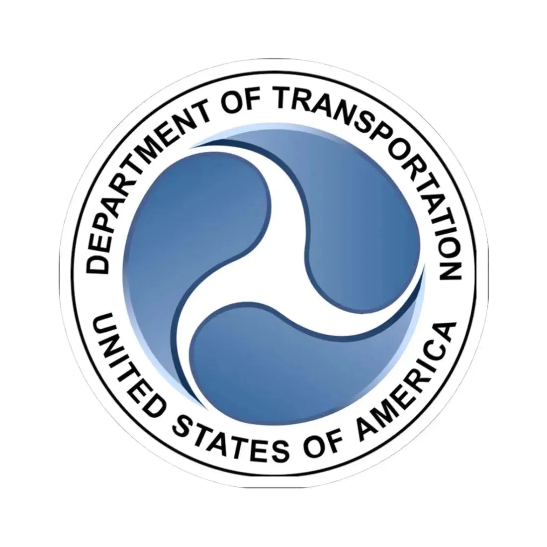 Seal of the United States Department of Transportation (United States) STICKER Vinyl Kiss-Cut Decal 3 Inch White - The Sticker Space