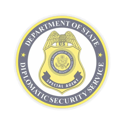 Seal of the United States Diplomatic Security Service - STICKER Vinyl Kiss-Cut Decal 2 Inch Transparent - The Sticker Space