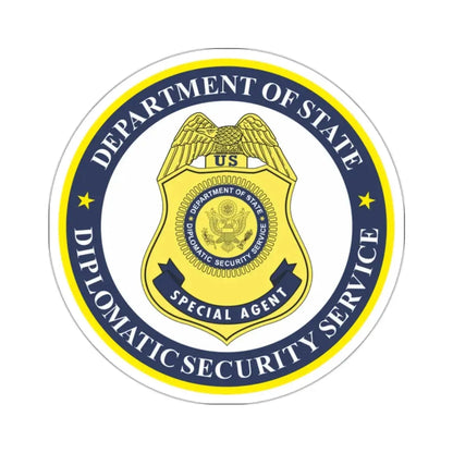 Seal of the United States Diplomatic Security Service - STICKER Vinyl Kiss-Cut Decal 2 Inch White - The Sticker Space