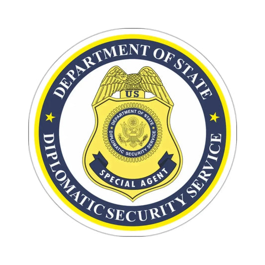 Seal of the United States Diplomatic Security Service - STICKER Vinyl Kiss-Cut Decal 2 Inch White - The Sticker Space