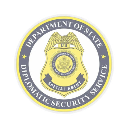 Seal of the United States Diplomatic Security Service - STICKER Vinyl Kiss-Cut Decal 3 Inch Transparent - The Sticker Space