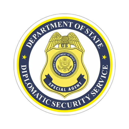 Seal of the United States Diplomatic Security Service - STICKER Vinyl Kiss-Cut Decal 3 Inch White - The Sticker Space